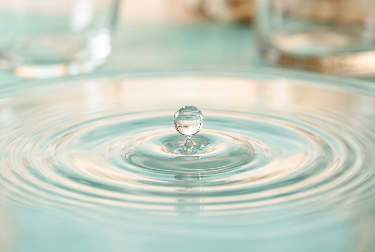 Illustration of a droplet representing saliva and mouth hydration